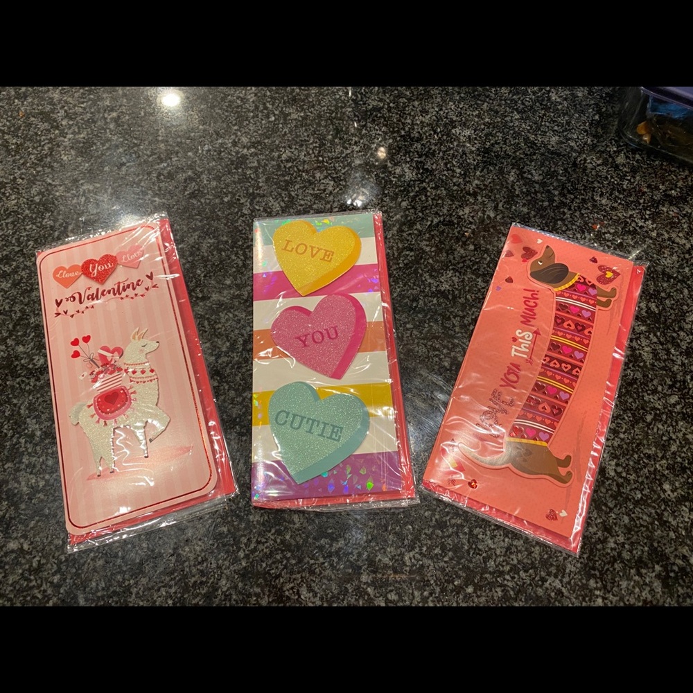 3 Valentines day cards